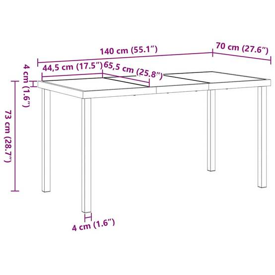 Table et chaises de jardin pour 4 personnes en polyrotin tressé et verre Noir – ComfortXL Outdoor Living - Image 4