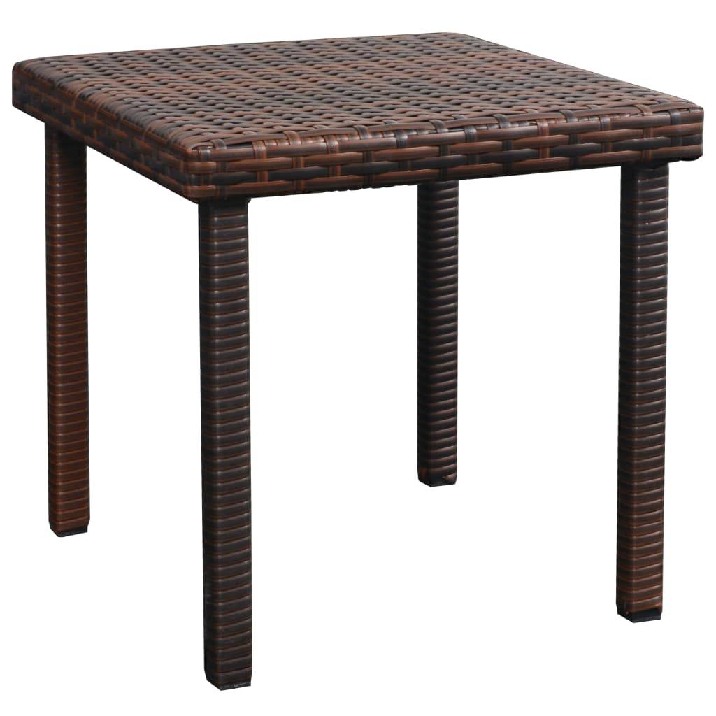 Helloshop26 - Lot de 2 transats chaise longue bain de soleil lit de jardin terrasse meuble d'extérieur avec table résine tressée marron - Imagen 7