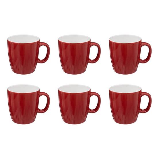 Lot de 6 Mugs "Colorama" 18cl Rouge - Image 1
