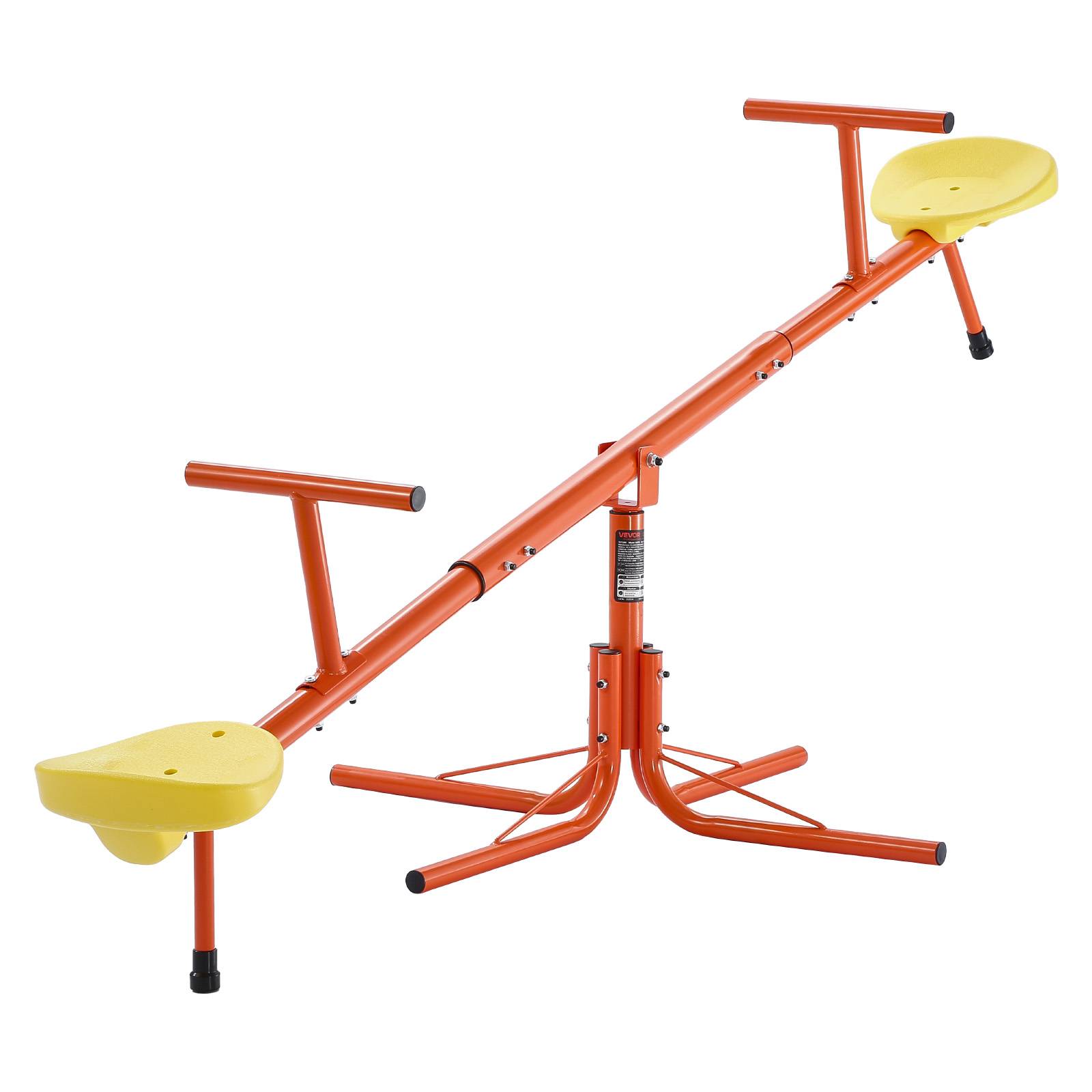 Vevor - VEVOR balançoire à bascule biplace, rotation 360°, 45,4 kg par siège, sièges confortables avec poignées, pieds 4 branches, pour enfants 3 ans +. - Image 1