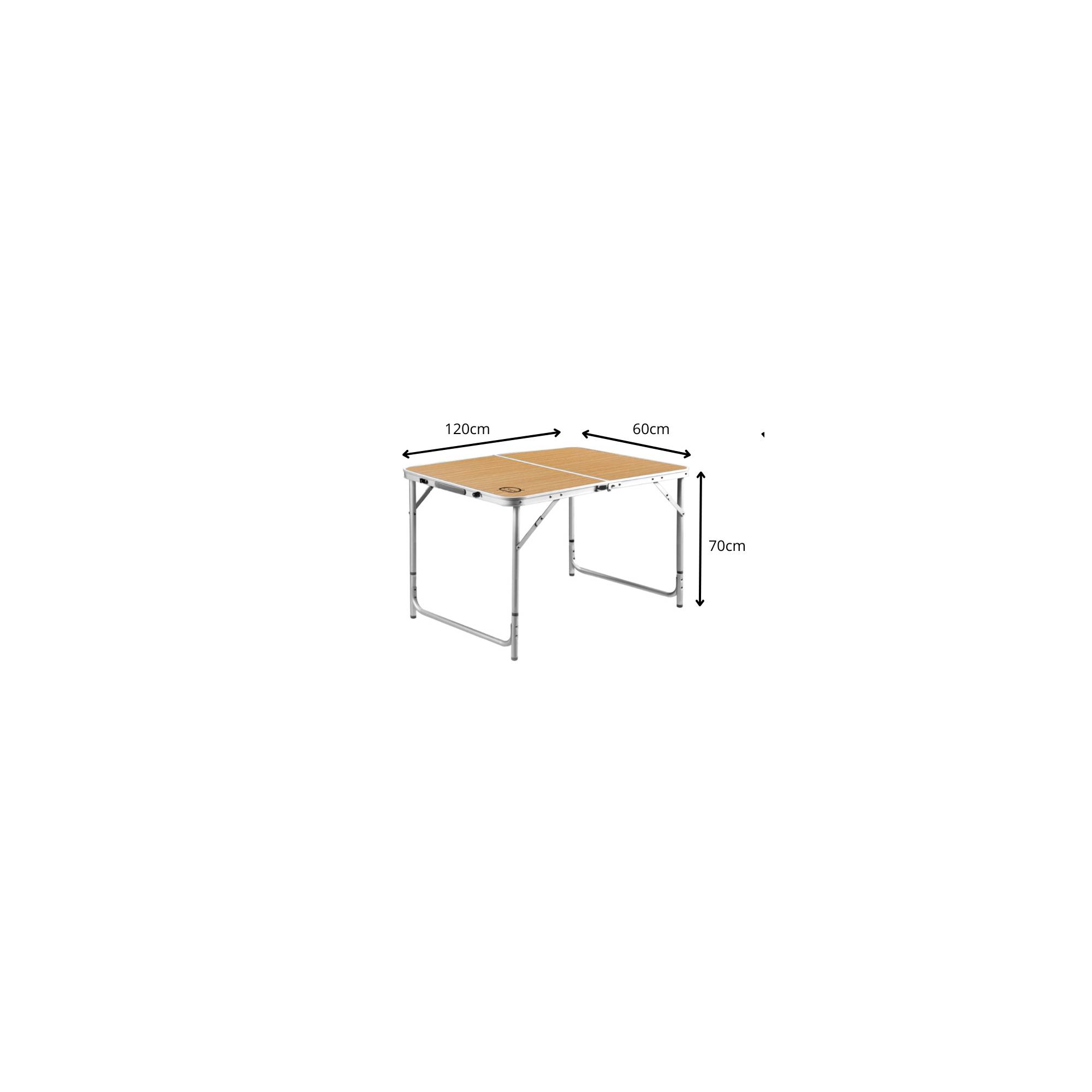 Table de camping pliable 6 places - O'Camp - Forme valise - Dimensions : 120 x 60 x 70 cm - Imagen 2