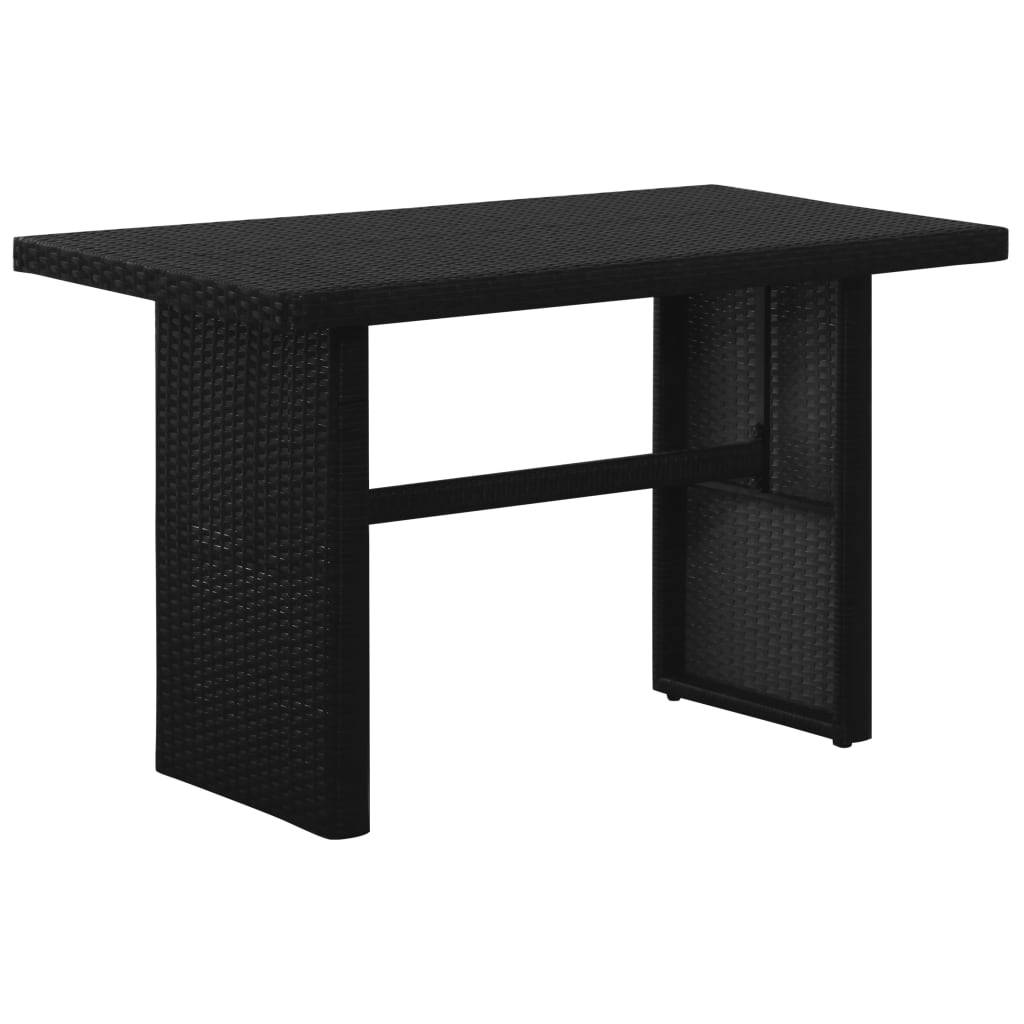 Helloshop26 - Salon de jardin meuble d'extérieur ensemble de mobilier 3 pièces avec coussins résine tressée noir - Imagen 5