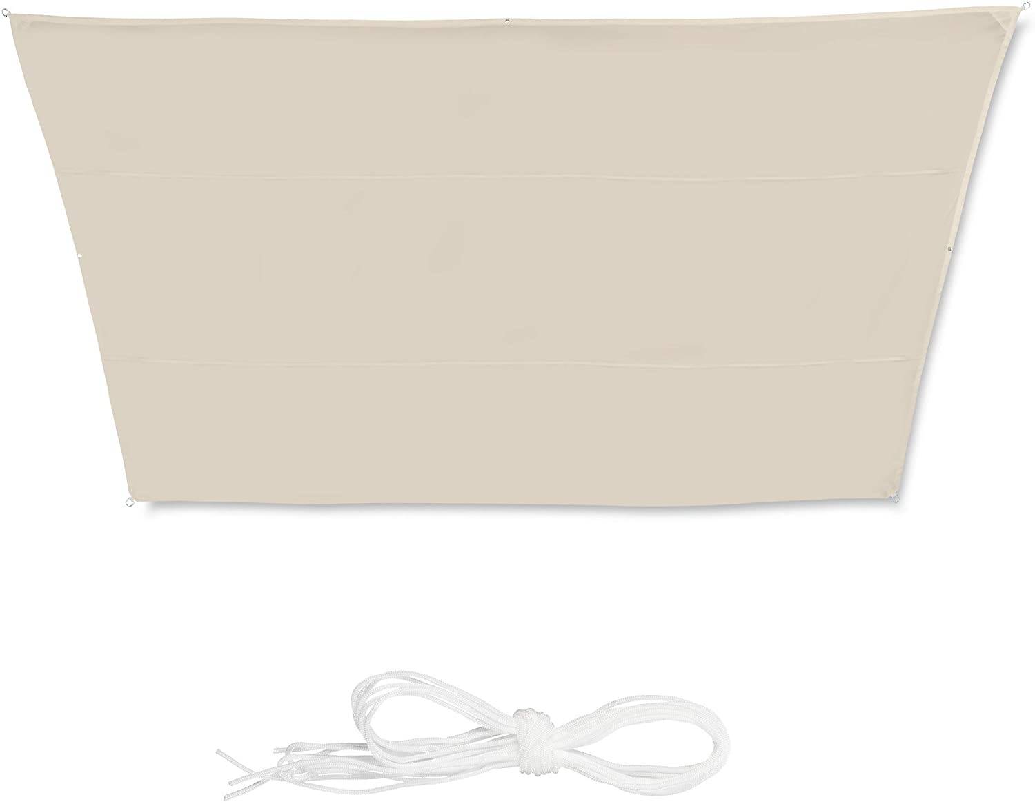 Helloshop26 - Voile d'ombrage trapèze 3 x 5,5 x 4 m beige - Imagen 1