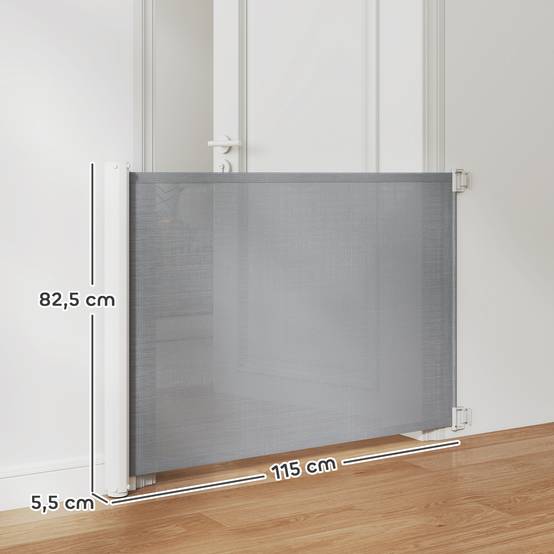 Sans Marque - Barrière escalier métal plastique grise - Image 5