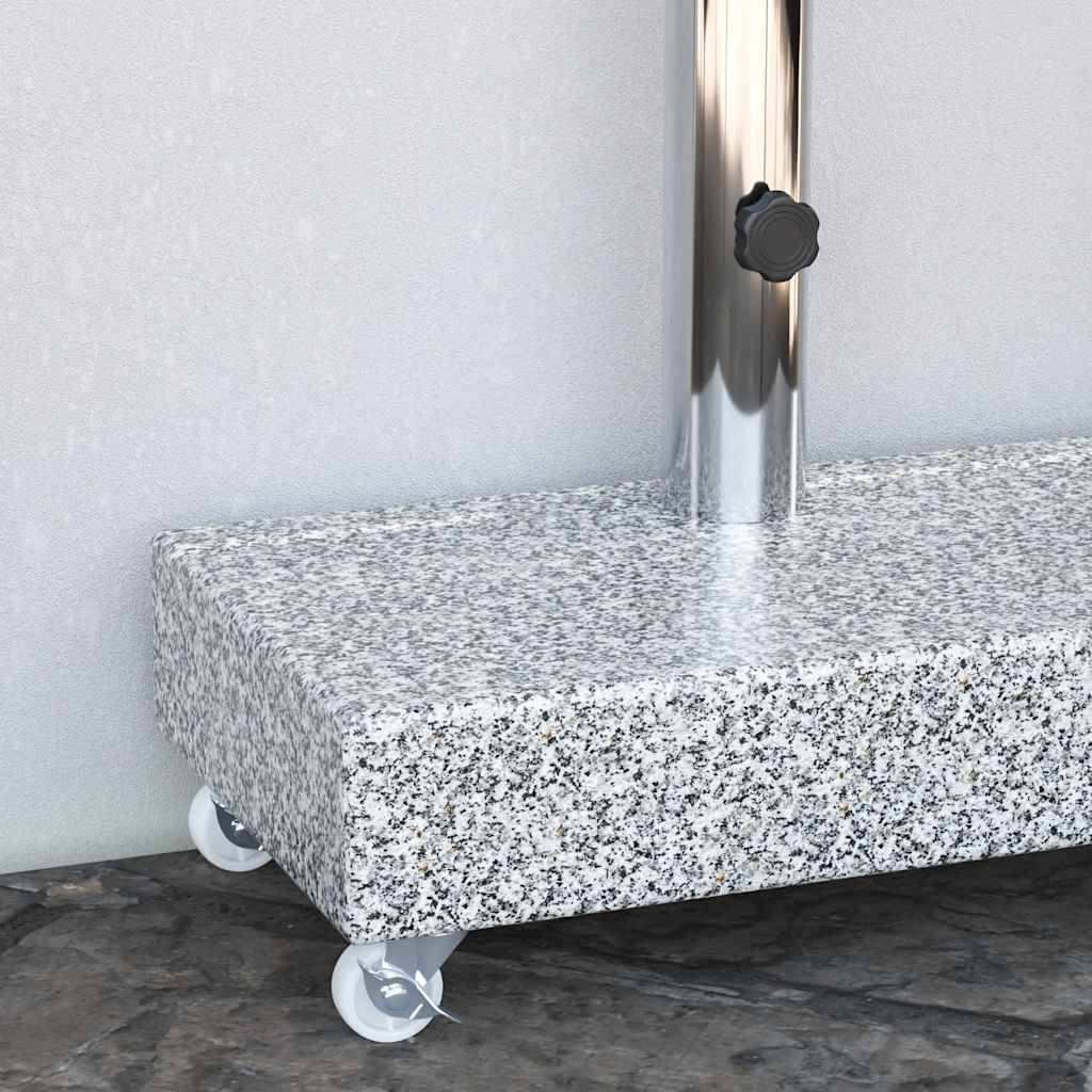 ComfortXL - Socle de Parasol Rectangulaire Granit 25 kg à Roulettes Mobile pour Terrasse Gris Clair – ComfortXL Outdoor Living - Image 4