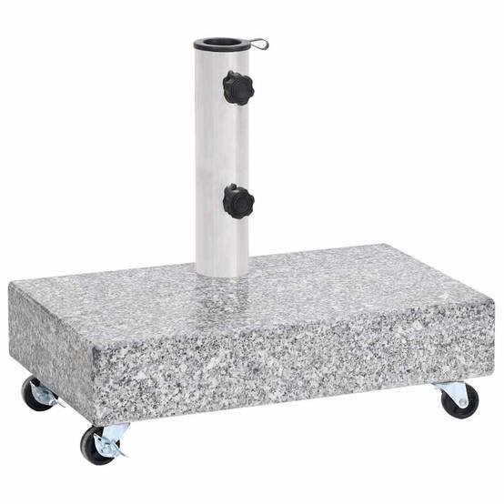 ComfortXL - Socle de Parasol Rectangulaire Granit 25 kg à Roulettes Mobile pour Terrasse Gris Clair – ComfortXL Outdoor Living - Image 2