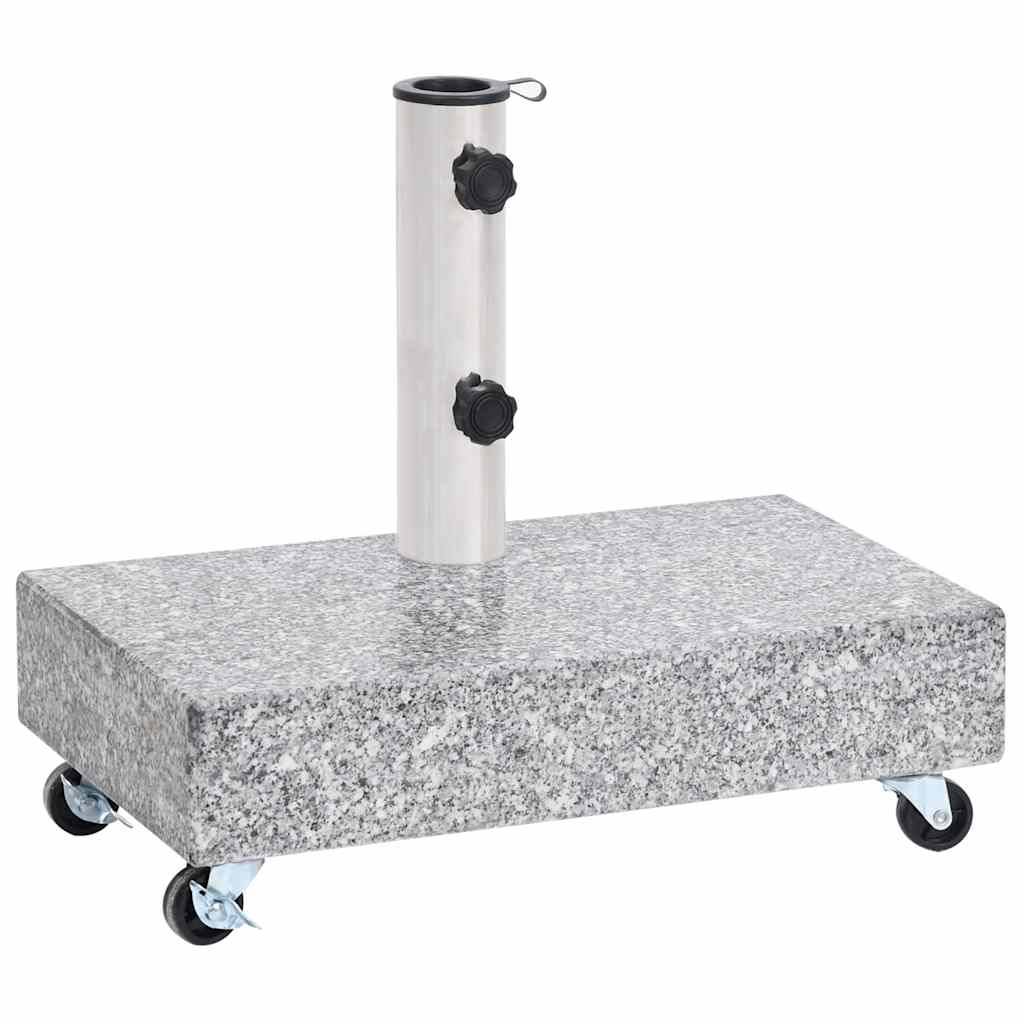 ComfortXL - Socle de Parasol Rectangulaire Granit 25 kg à Roulettes Mobile pour Terrasse Gris Clair – ComfortXL Outdoor Living - Image 2