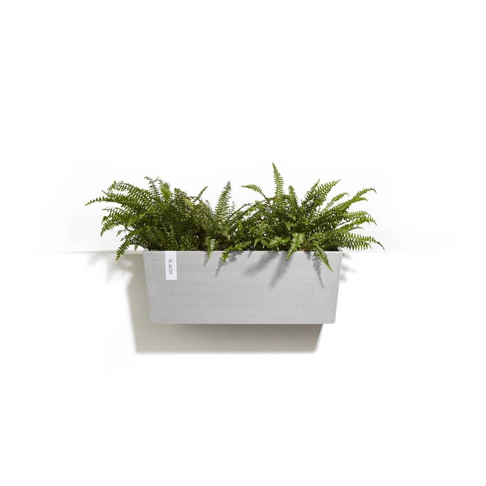 Ecopots - Pot suspension mural Hanging Bruges 55 Blanc Gris - 55 x 20 x H. 21 cm - 14,2 L ECOPOTS