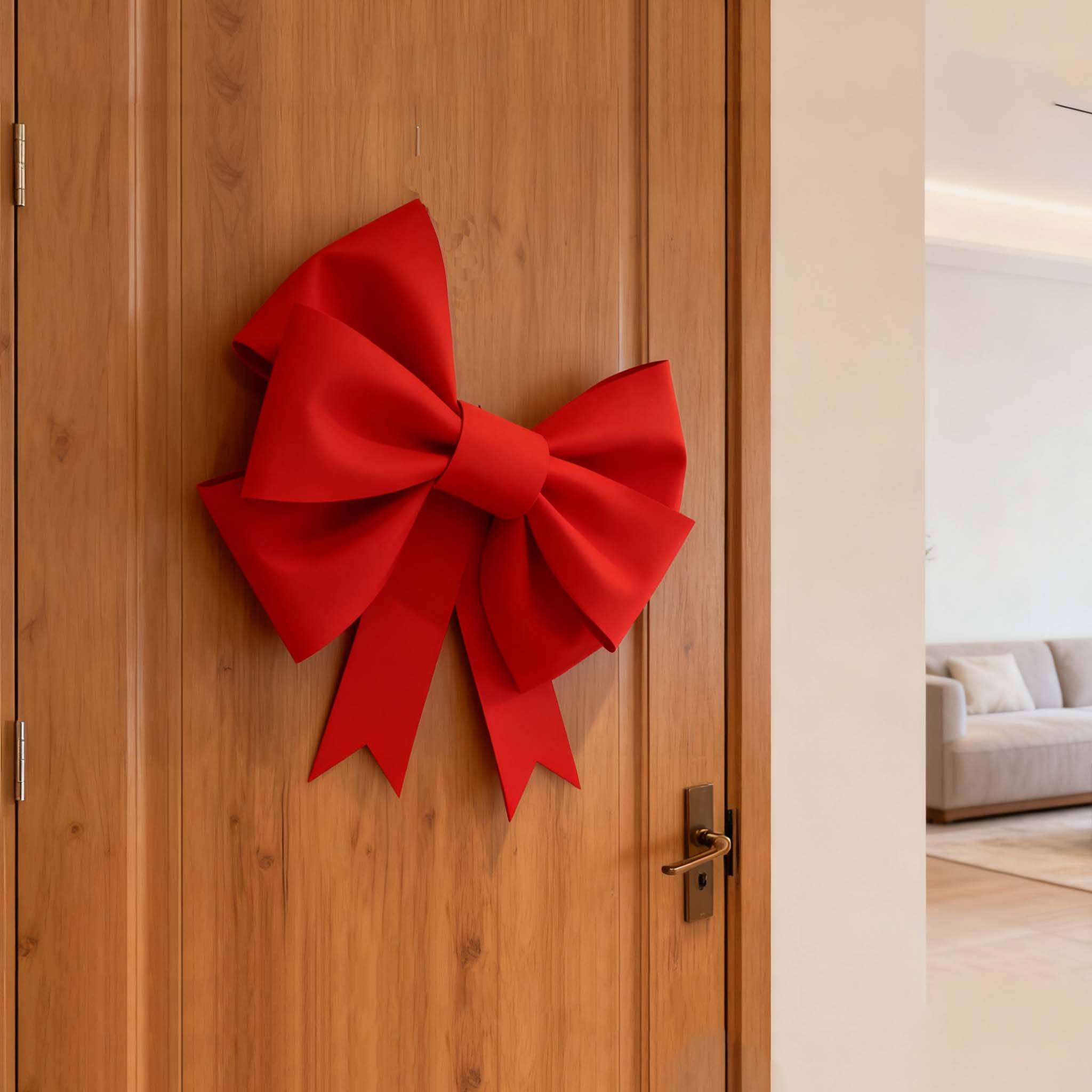 4 pcs Grandes Décorations Nœud Rouge XXL en EVA léger et durable – Déco élégante pour Noël, Mariage, Saint-Valentin, Nouvel An, Maison ou Cadeau - Image 9