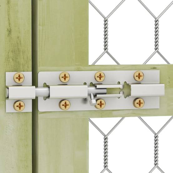 Poulailler Bois Pin Massif Enclos Extérieur Volailles Toit Étanche 200x400x200cm Brun - ComfortXL Outdoor Living - Image 5