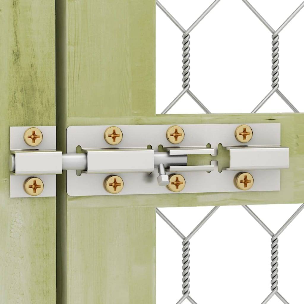 Poulailler Bois Pin Massif Enclos Extérieur Volailles Toit Étanche 200x400x200cm Brun - ComfortXL Outdoor Living - Image 5