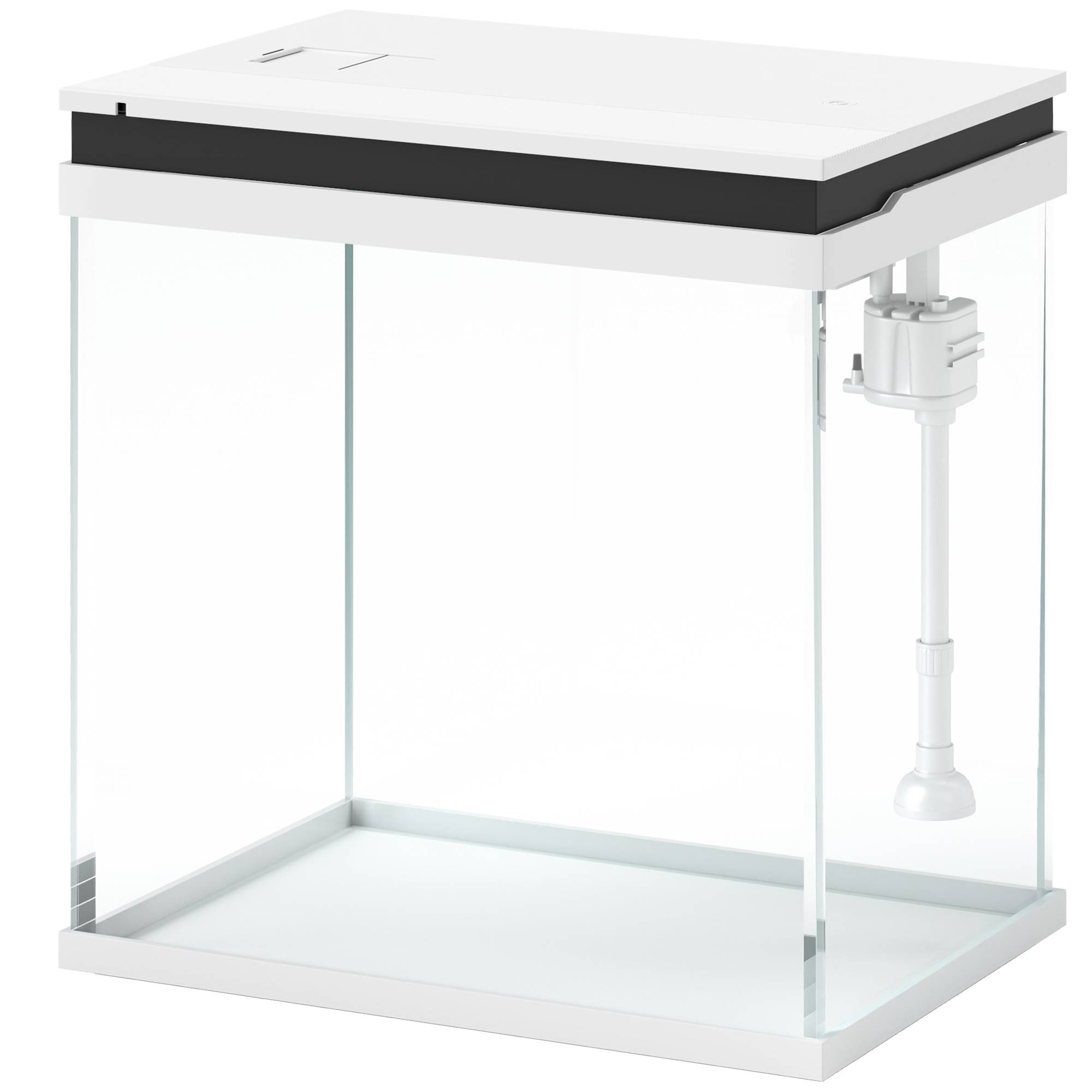 Aquarium complet verre tropical 14L pompe filtration éclairage LED 30x20x33cm blanc - ComfortXL Outdoor Living - Image 2