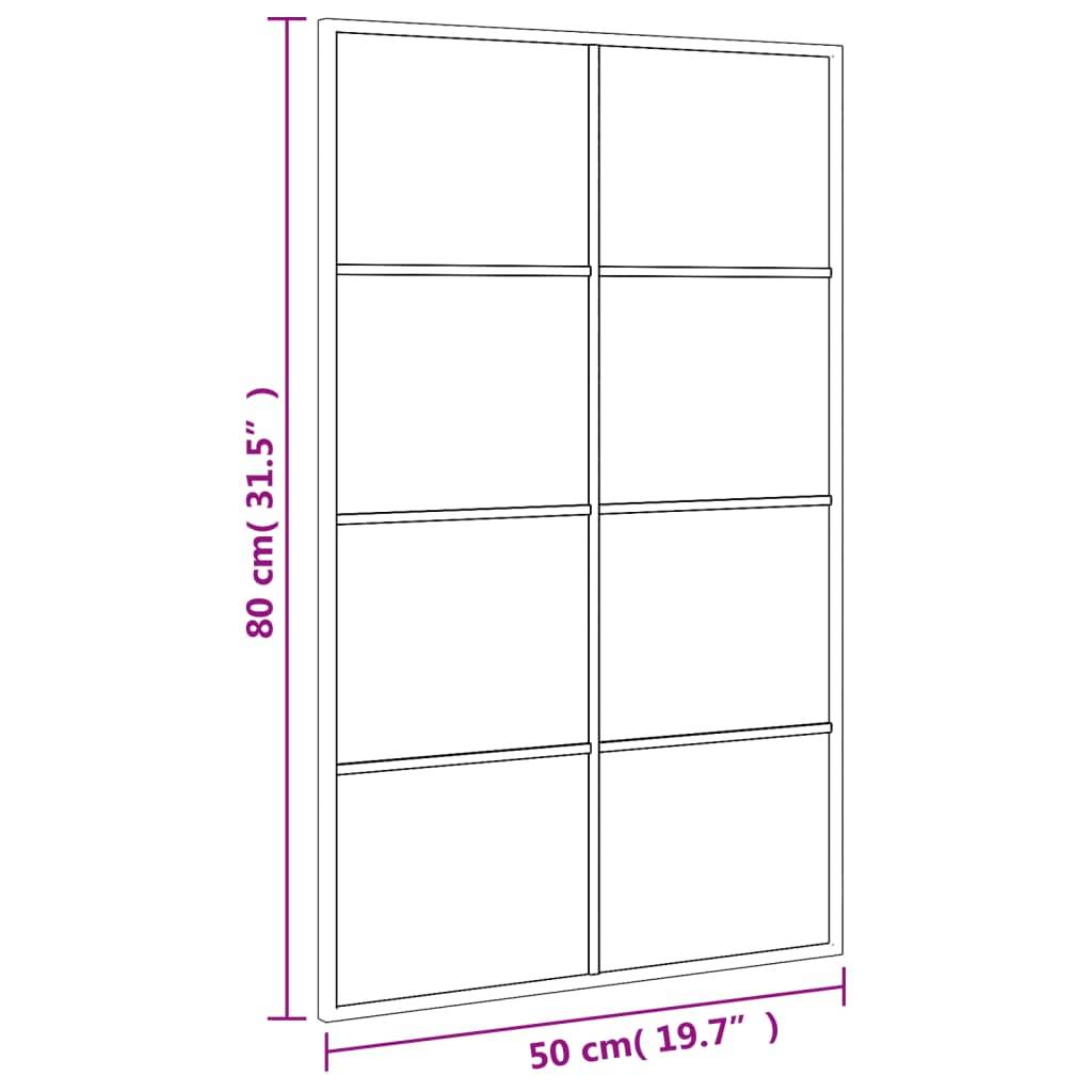 Maison Chic - Miroir mural noir 50x80 cm rectangulaire fer Maison Chic - Image 8