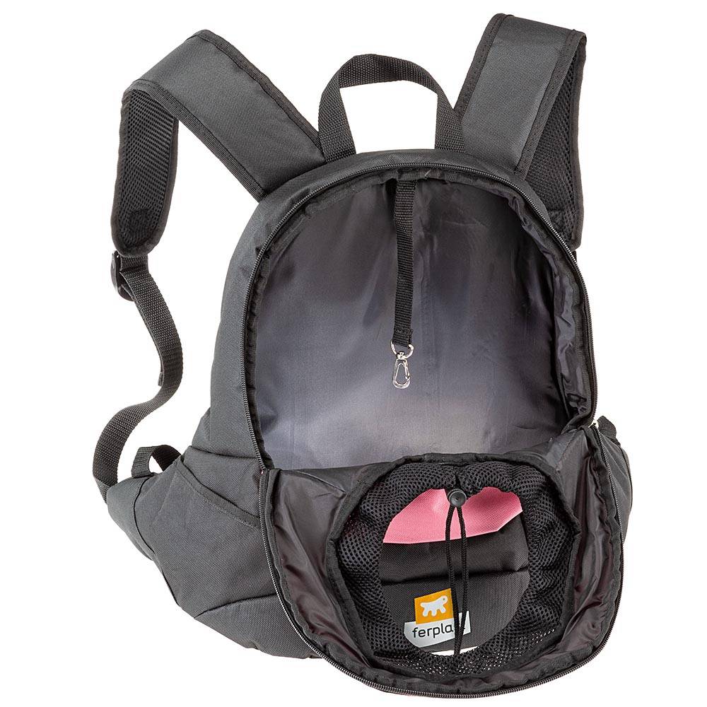 Ferplast - Ferplast Sac de Transport pour Chien KANGOO, Sac de Transport pour Chat, Sangles réglables, Sangle de sécurité, Max 6 Kg, 37 x 16 x 36,5H cm, Rose - Imagen 3