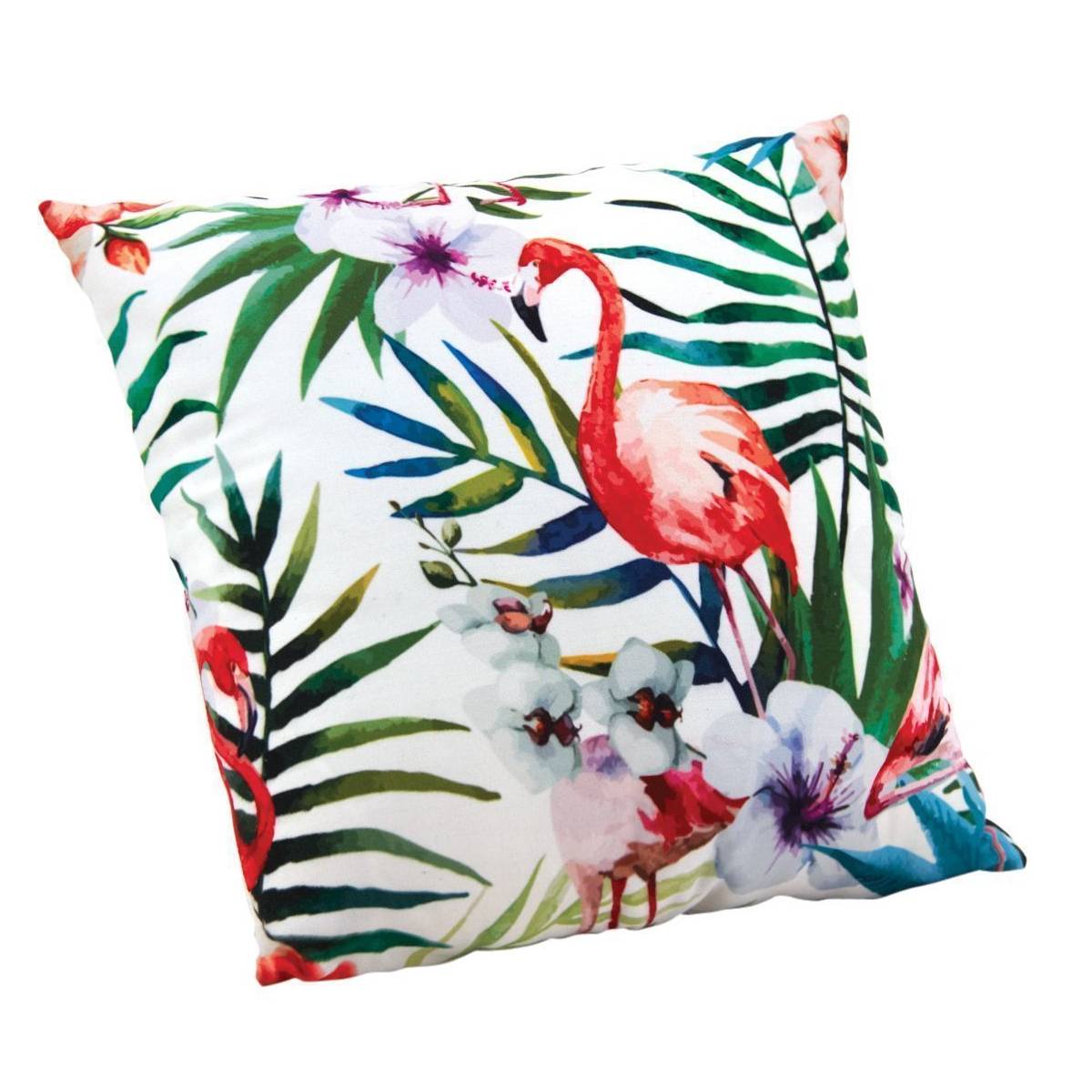 Aubry Gaspard - Coussin déhoussable motif flamant rose - Imagen 1