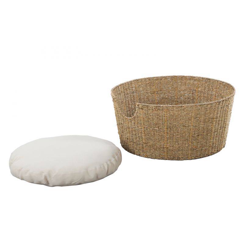 Beau Rivage - Panier rond ATHENA pour chien et chat en jonc de mer coussin écru Beau Rivage - Imagen 7
