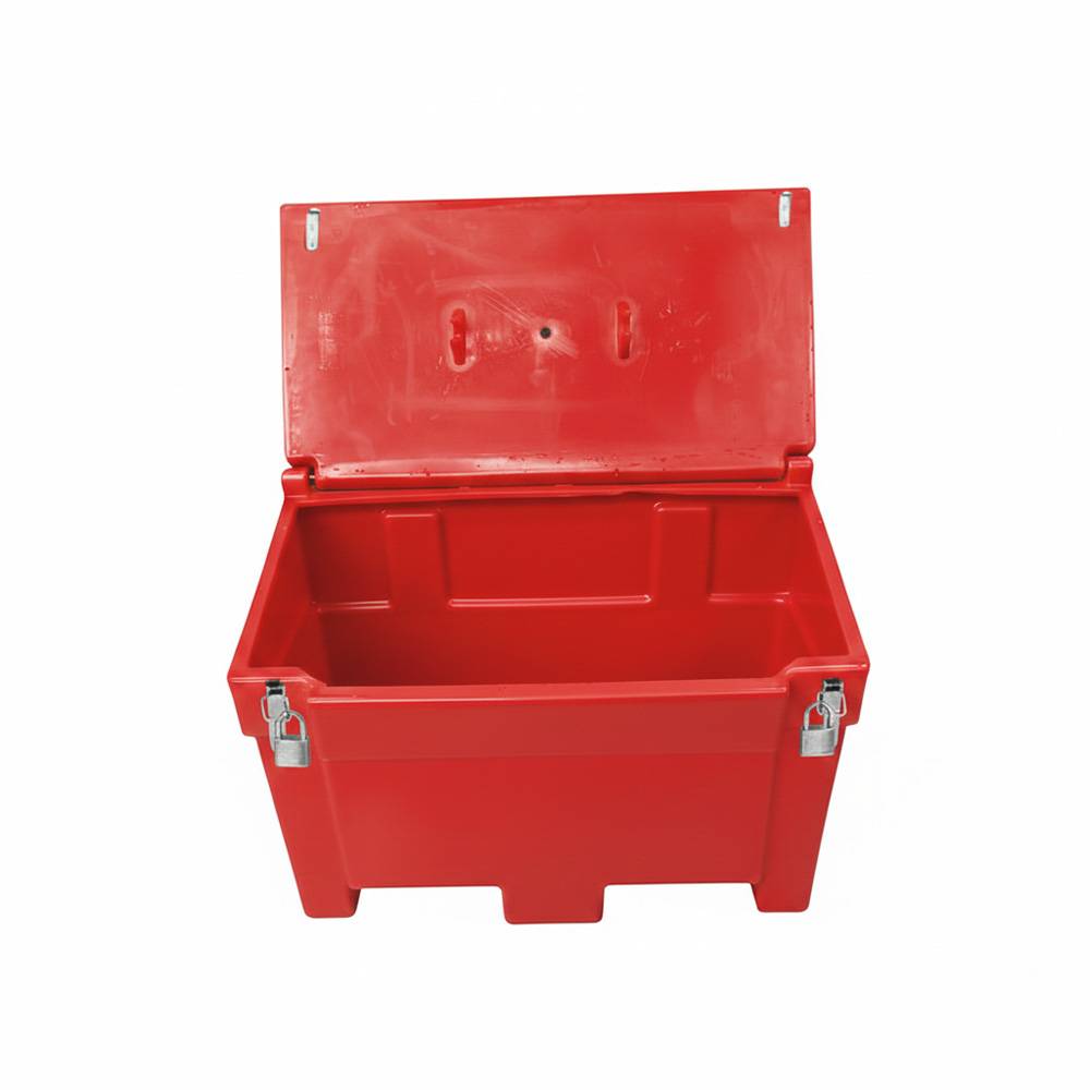 Bac à sable incendie/ à sel de déneigement 200l+grenouilleres+cadenas-plast'up rotomoulage - Imagen 2