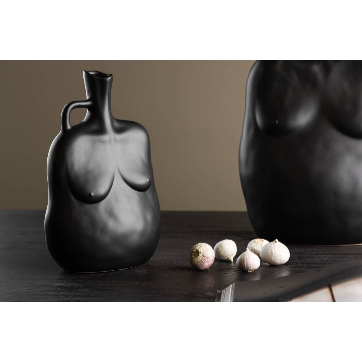 Vase Buste en Céramique "Conta" 25cm Noir - Image 8