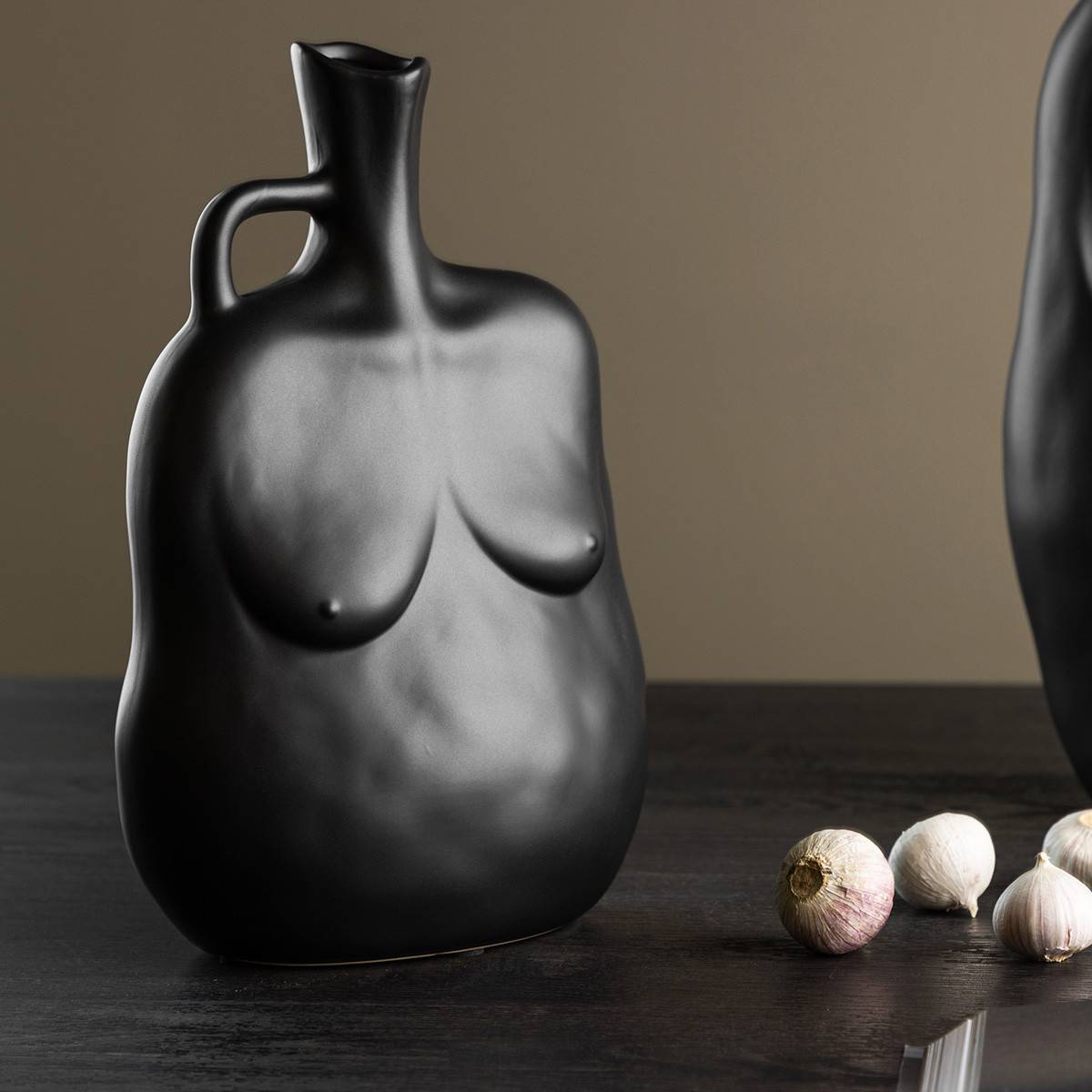 Vase Buste en Céramique "Conta" 25cm Noir - Image 6