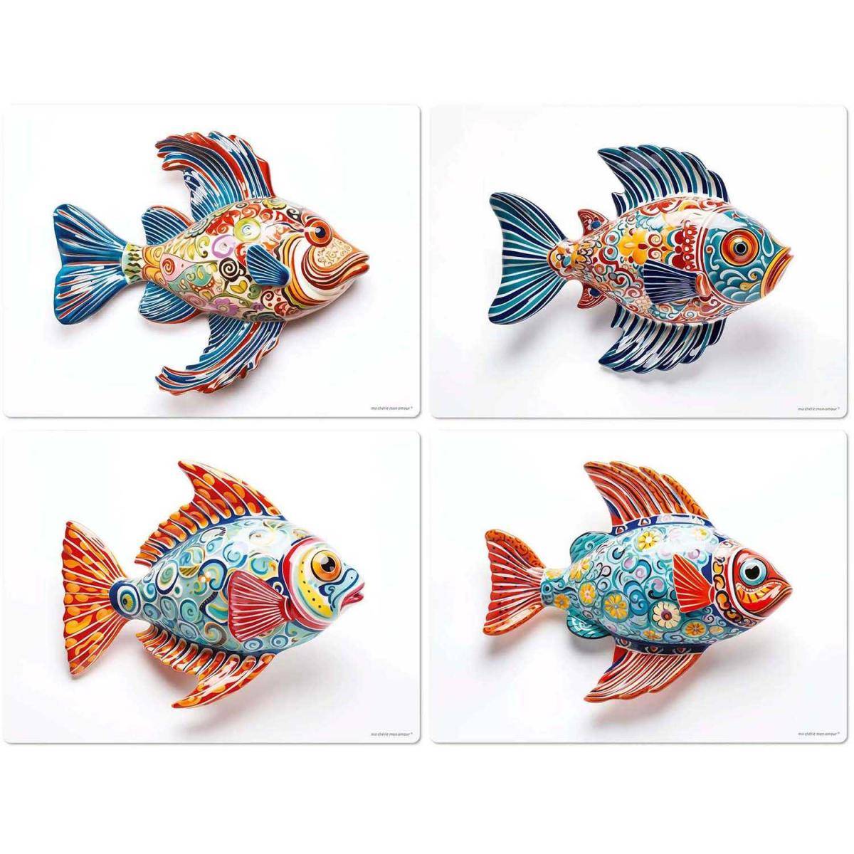 Set de table en vinyle 40 x 30 cm Equateur Lot de 4 sets de table motifs assortis - Imagen 1
