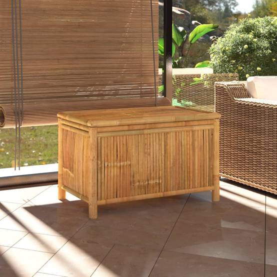 Coffre de rangement bambou naturel 90 x 52 x 55 cm - PANGIVO - Image 1