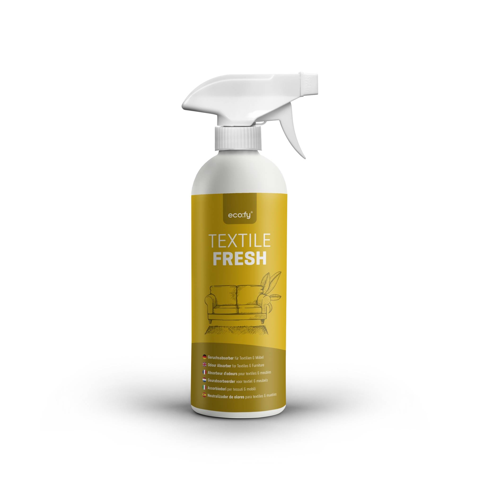 Absorbeur d'odeurs pour textiles & meubles - élimine les odeurs tenaces (500 ml) | eco:fy