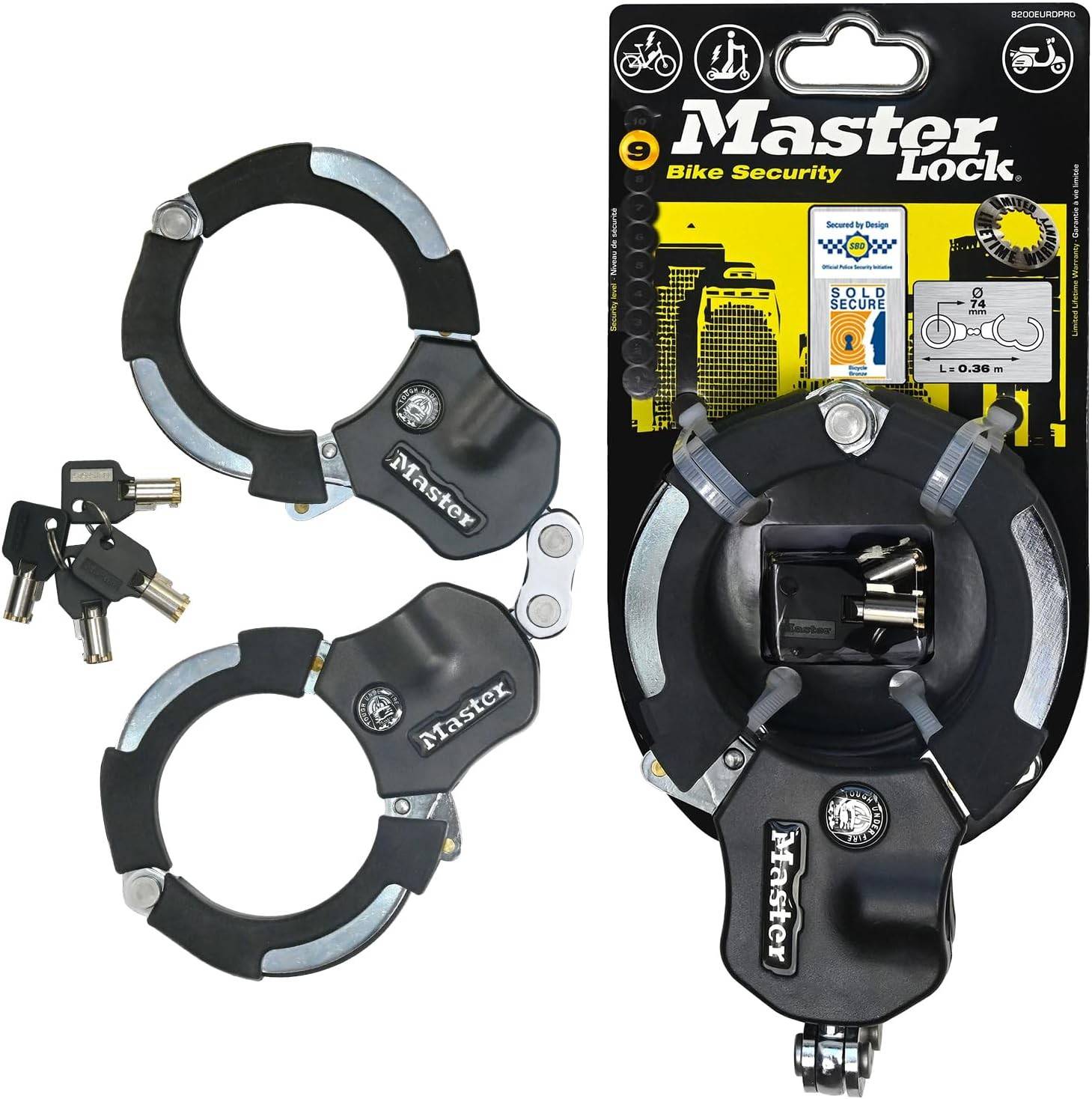 Master Lock - Antivol menottes en acier trempé 36 cm | 8200EURDPRO - Master Lock - Image 2
