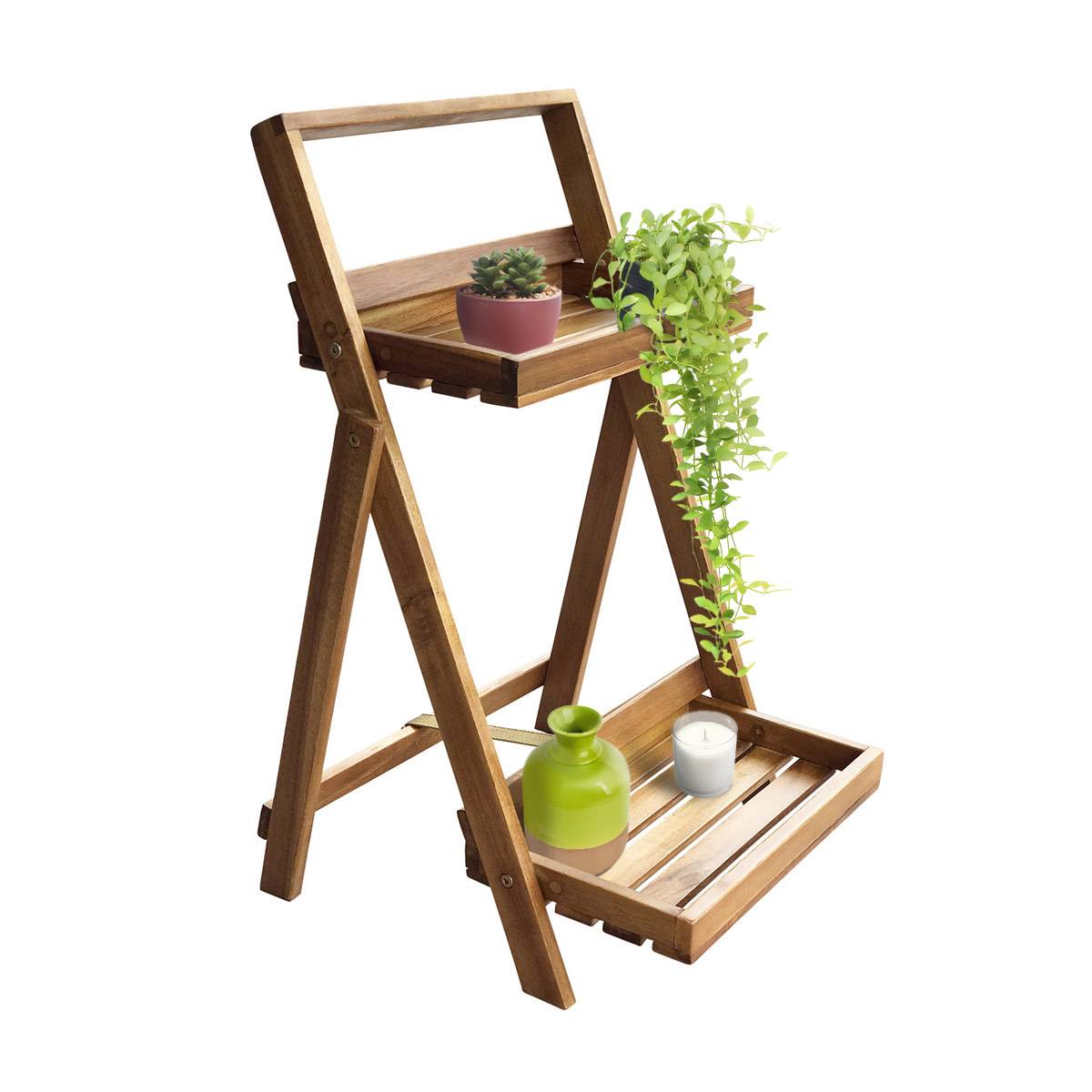 Etagère à plantes en acacia - Cémonjardin - Imagen 1