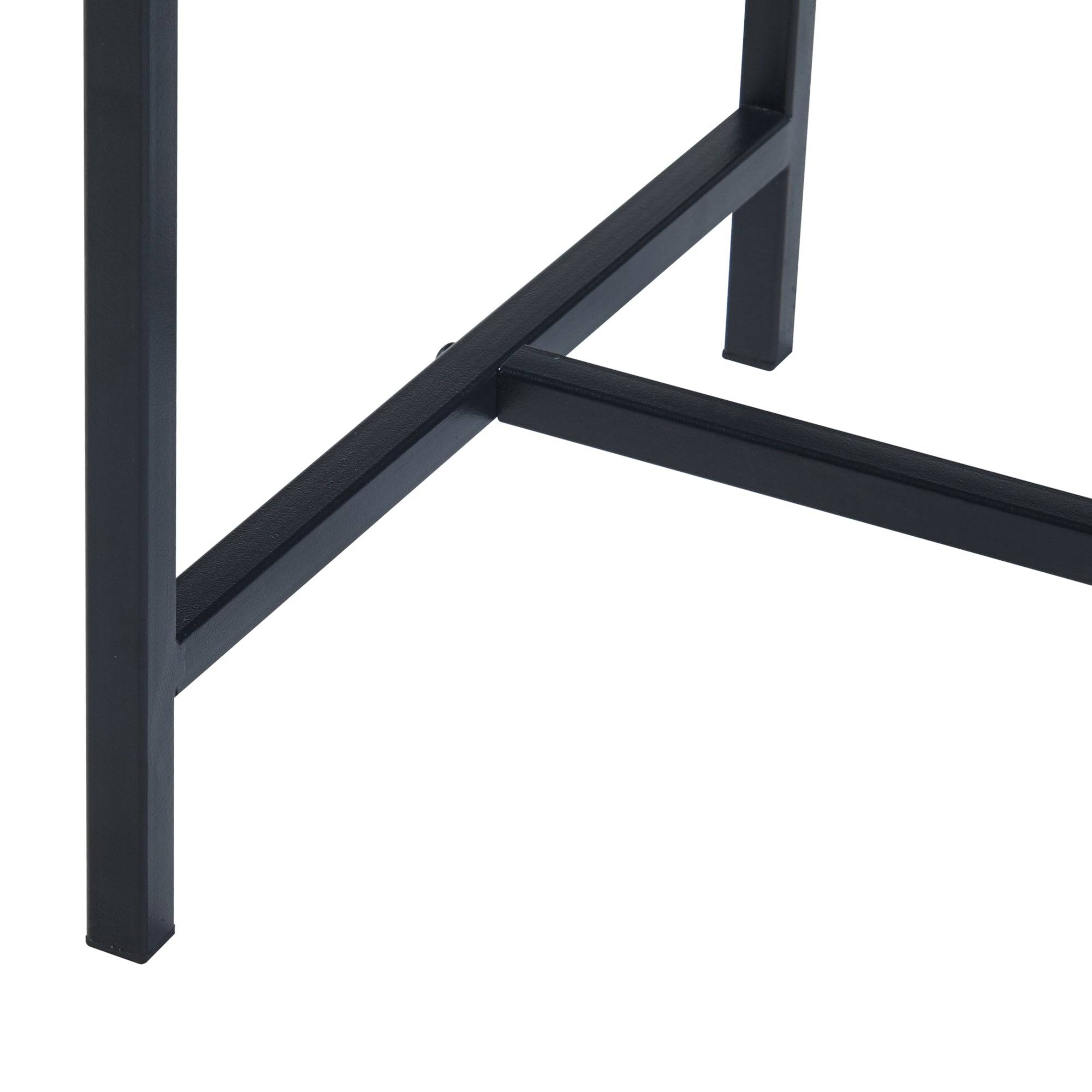 Support de plantes avec bac intégré métal 100 x 30 x 30 cm noir - Image 5