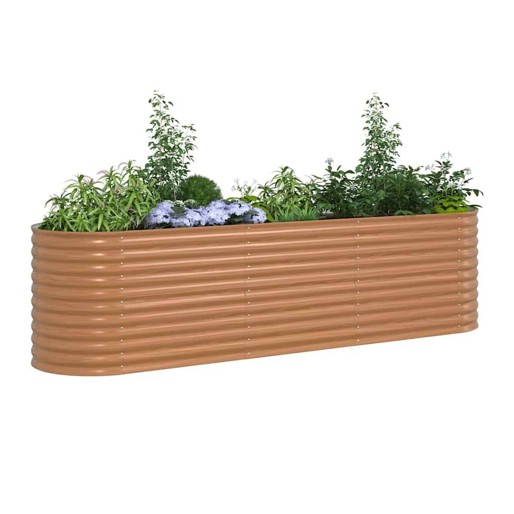 ComfortXL - Bac Potager Rectangulaire sur Pieds 320cm en Acier Marron, Jardinière Haute de Jardin – ComfortXL Outdoor Living - Image 3