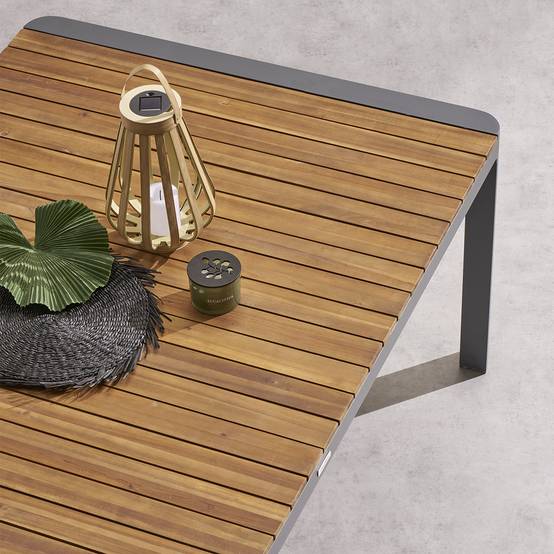 Hesperide - Table de jardin rectangulaire "Paradize" noyer & graphite 10 places en aluminium Hespéride - Image 3
