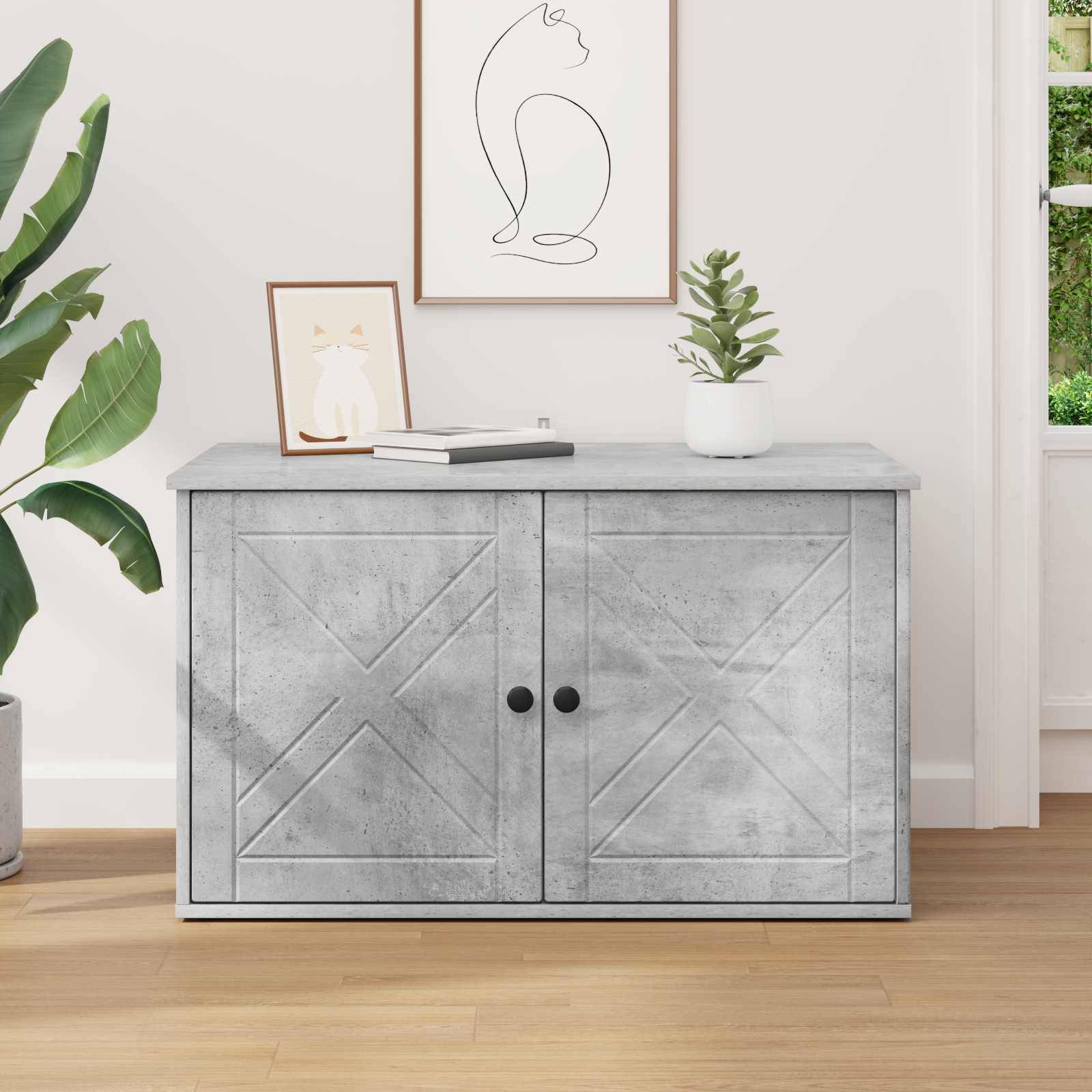 Chatiere bois gris  85 x 55 x 50,5 cm  - Prolenta premium p367.2 - Image 4