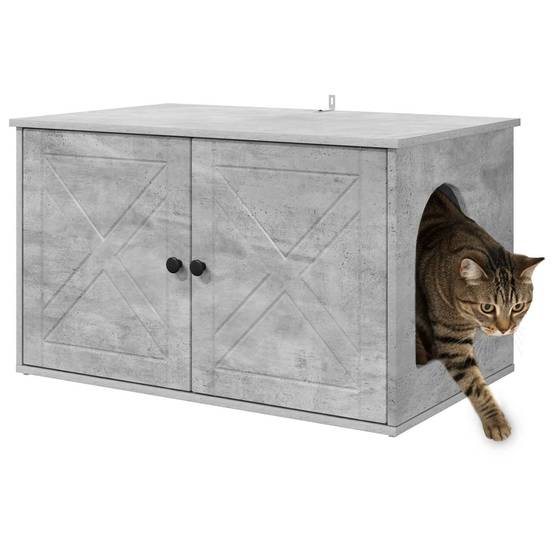Chatiere bois gris 85 x 55 x 50,5 cm - Prolenta premium p367.2 - Image 3