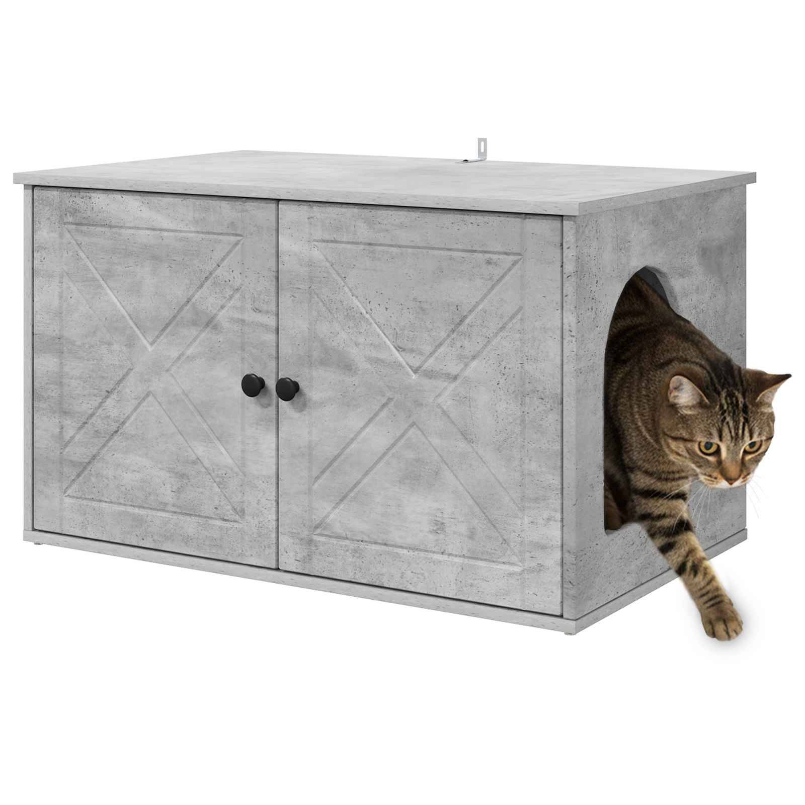 Chatiere bois gris  85 x 55 x 50,5 cm  - Prolenta premium p367.2 - Image 3
