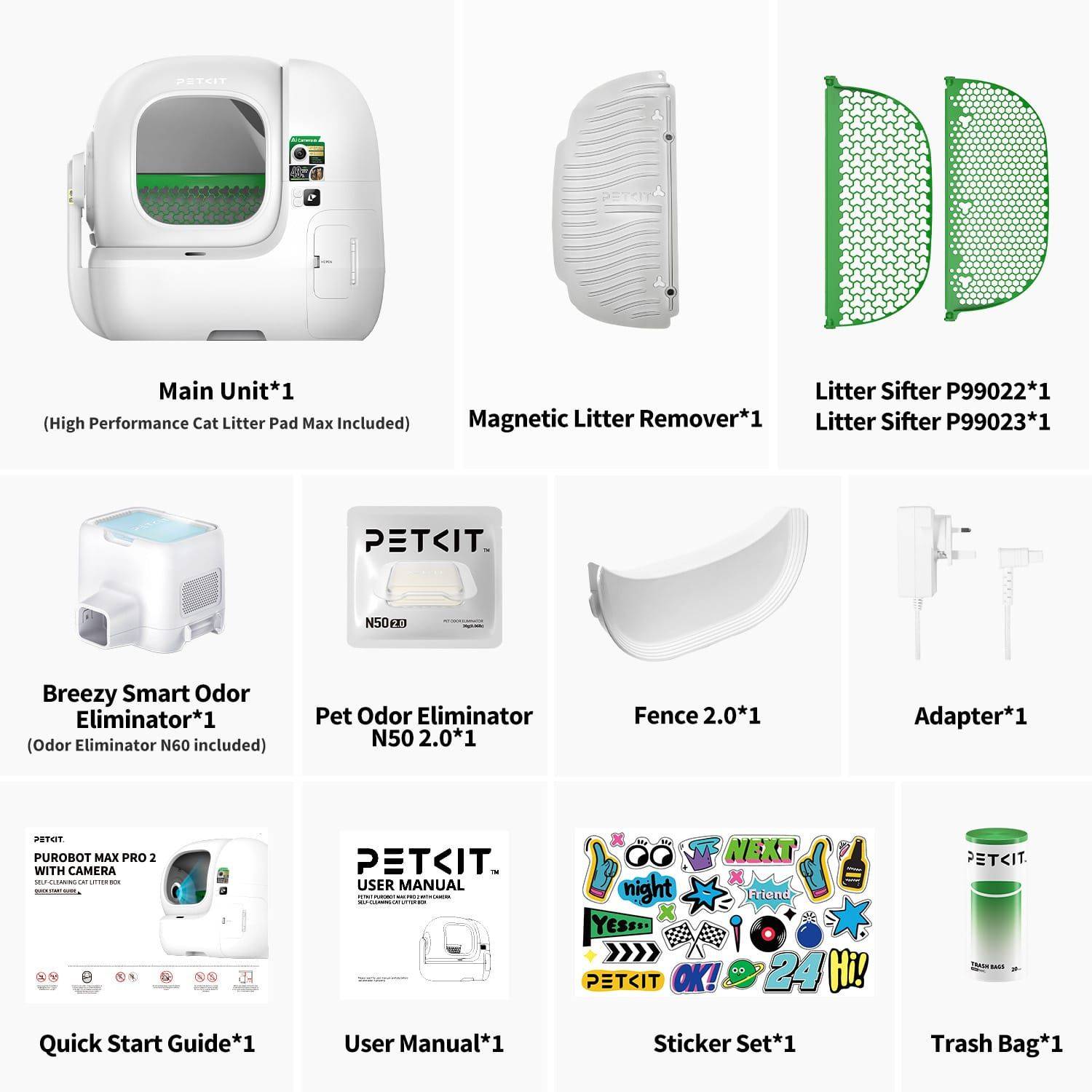 Litière automatique pour chat Purobot Max Pro 2.0 avec caméra IA entrée élargie - Petkit - Image 8