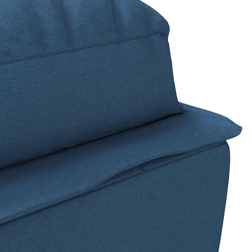 Bain de soleil - Transat - Chaise longue de massage avec coussins bleu tissu - MEUBLE PRO - Imagen 8