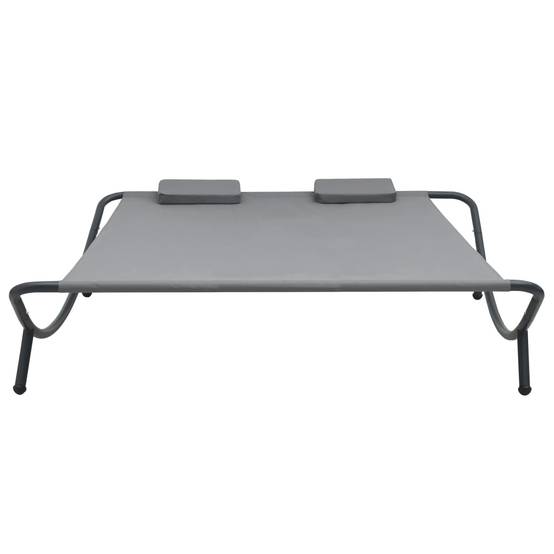 Transat 2 Places Spacieux Revêtement Oxford Durable et Oreillers Ergonomiques Style Moderne Anthracite – ComfortXL Outdoor Living - Image 2
