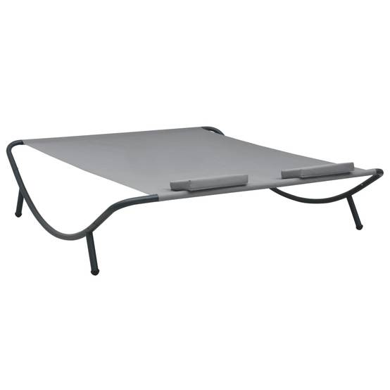 Transat 2 Places Spacieux Revêtement Oxford Durable et Oreillers Ergonomiques Style Moderne Anthracite – ComfortXL Outdoor Living - Image 4
