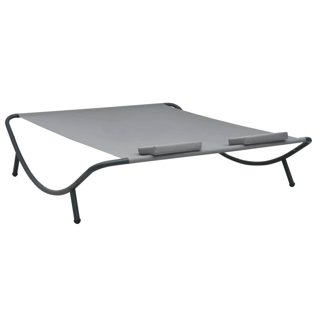 Transat 2 Places Spacieux Revêtement Oxford Durable et Oreillers Ergonomiques Style Moderne Anthracite – ComfortXL Outdoor Living - Image 4