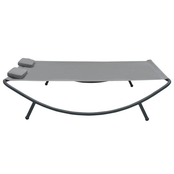 Transat 2 Places Spacieux Revêtement Oxford Durable et Oreillers Ergonomiques Style Moderne Anthracite – ComfortXL Outdoor Living - Image 3