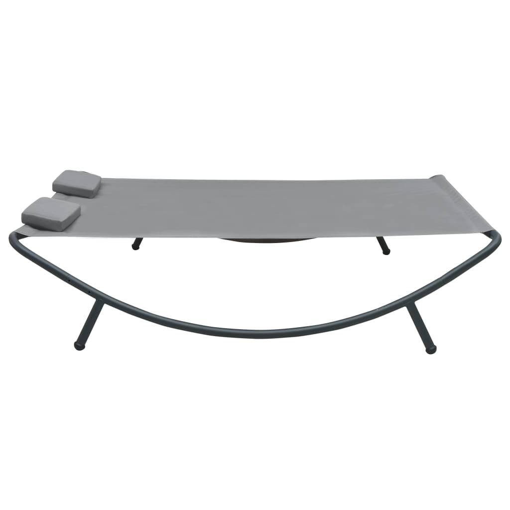 Transat 2 Places Spacieux Revêtement Oxford Durable et Oreillers Ergonomiques Style Moderne Anthracite – ComfortXL Outdoor Living - Image 3