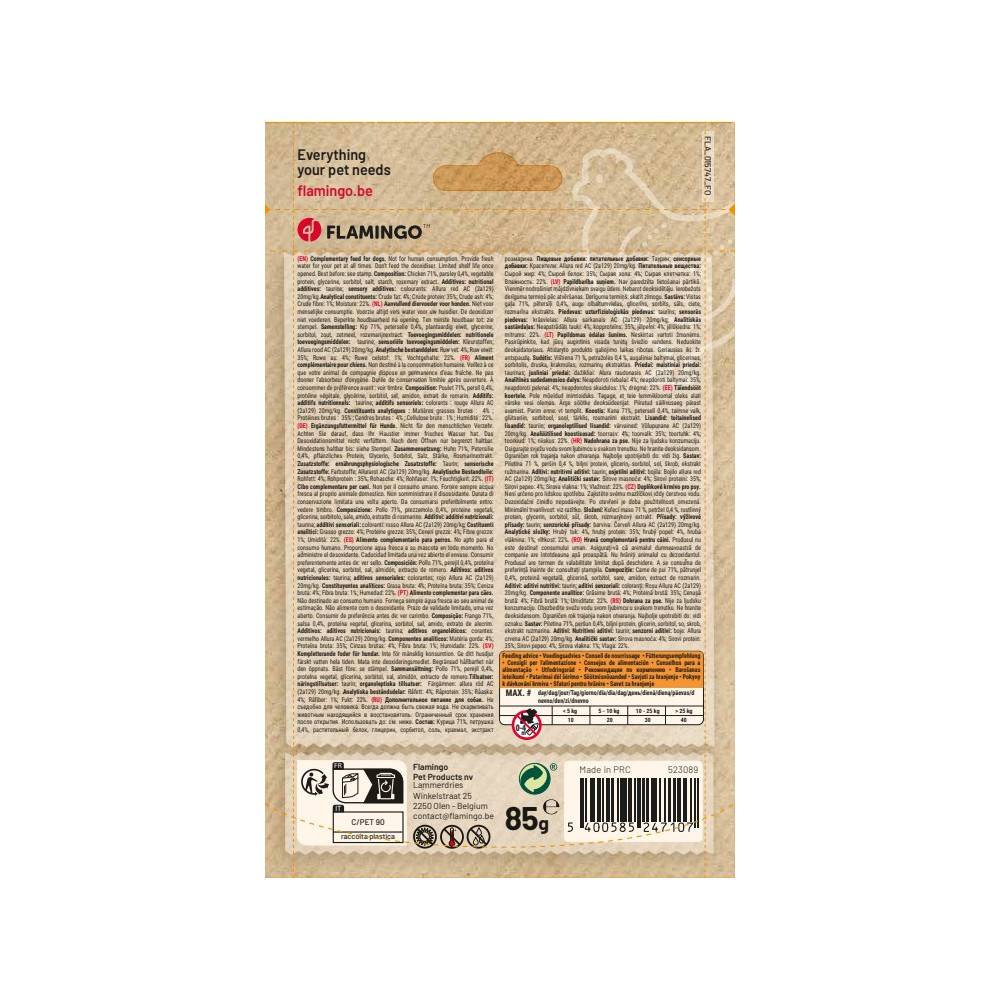 Flamingo - Friandises Hapki Grow Petites étoiles avec poulet 85 g pour chiot a partir de 4 mois - Imagen 3
