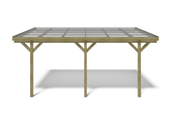 Altanka - Carport, abri de voiture 3x5.24 m - 15 m2 - couverture PVC - CAR7-2PVCTR - ALTANKA - Image 5