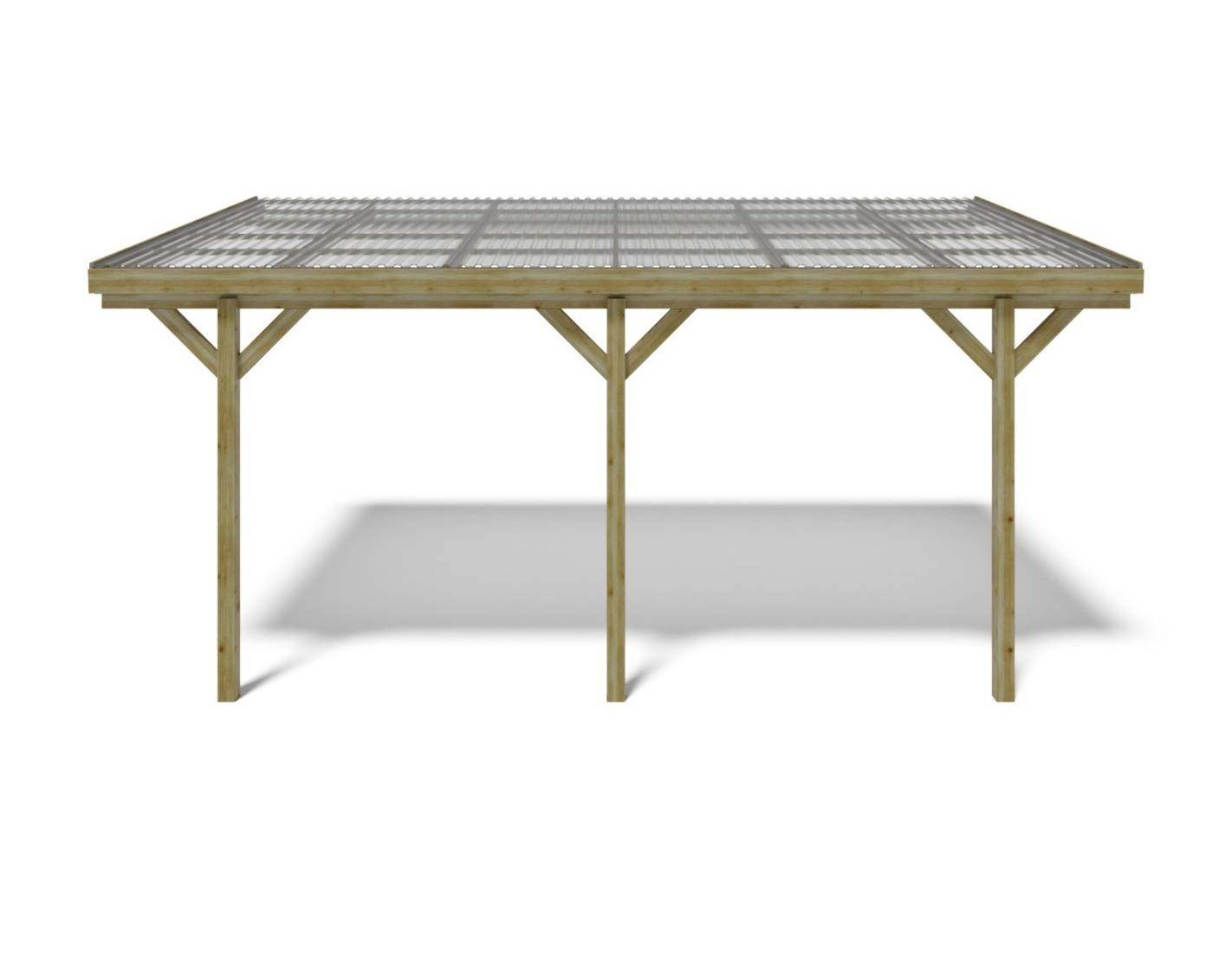 Altanka - Carport, abri de voiture  3x5.24 m - 15 m2 - couverture PVC  - CAR7-2PVCTR - ALTANKA - Image 5