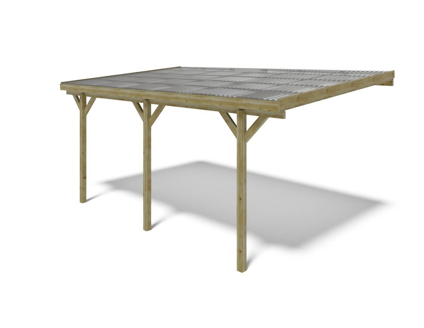 Altanka - Carport, abri de voiture  3x5.24 m - 15 m2 - couverture PVC  - CAR7-2PVCTR - ALTANKA - Image 2