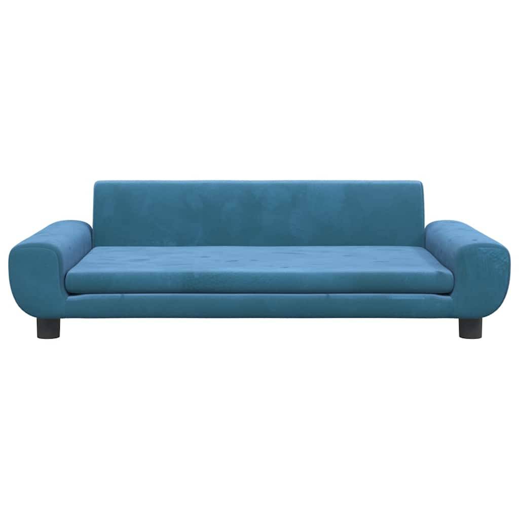 Canapé pour chien velours bleu 100 x 54 x 33 cm - PANGIVO - Image 3