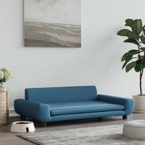 Canapé pour chien velours bleu 100 x 54 x 33 cm - PANGIVO - Image 1