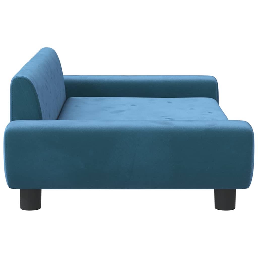 Canapé pour chien velours bleu 100 x 54 x 33 cm - PANGIVO - Image 4