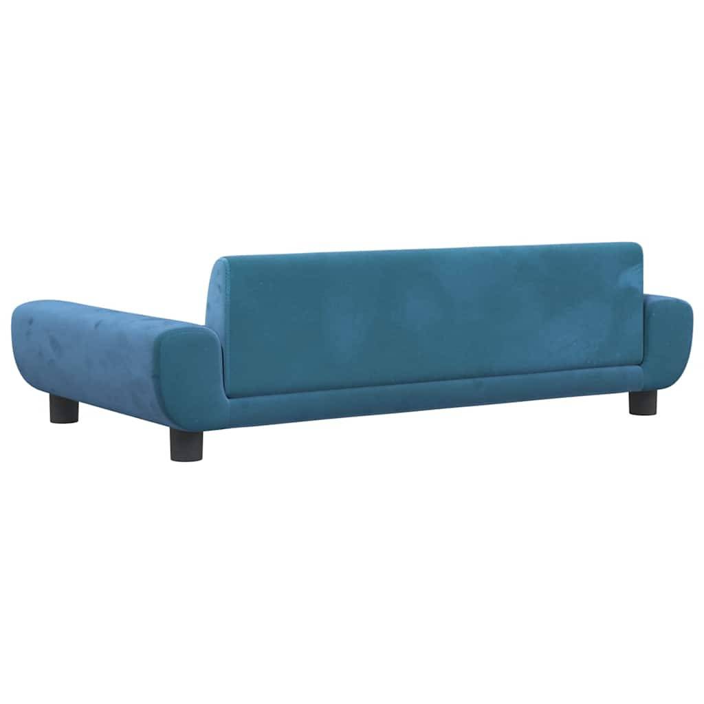 Canapé pour chien velours bleu 100 x 54 x 33 cm - PANGIVO - Image 5