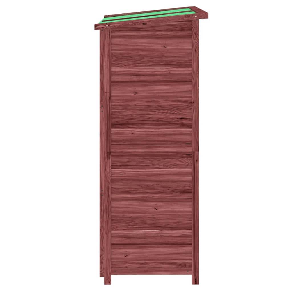 Abri de jardin cabane cabanon maison de stockage remise extérieur hangar outils robuste moka 83 x 57 x 140 cm bois massif pin marron - Image 4